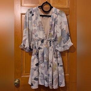 Floral water color dress